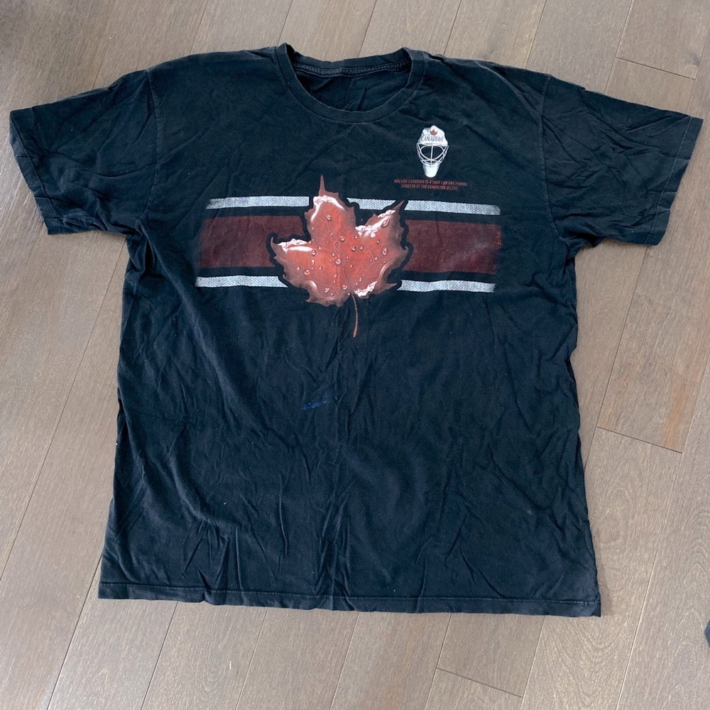 ❤️4 for‎ $25❤️ Vintage molson Canadian oilers tee size L/XL